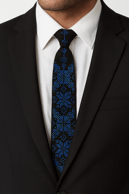 Azraq Tatreez Tie