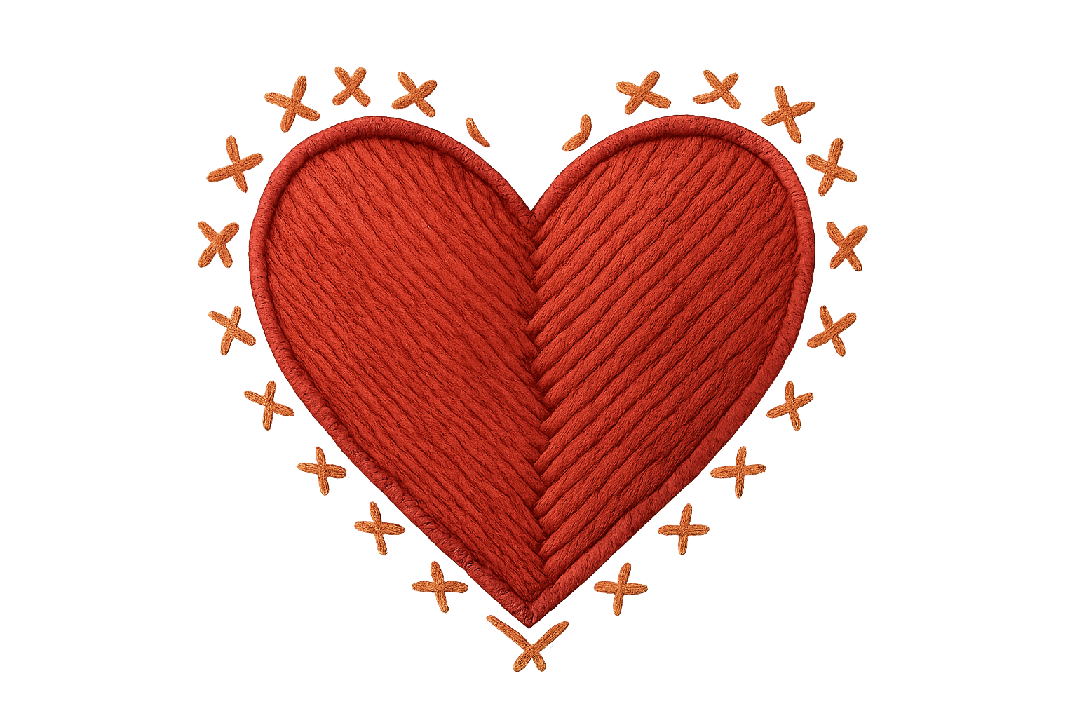 embroidered heart icon