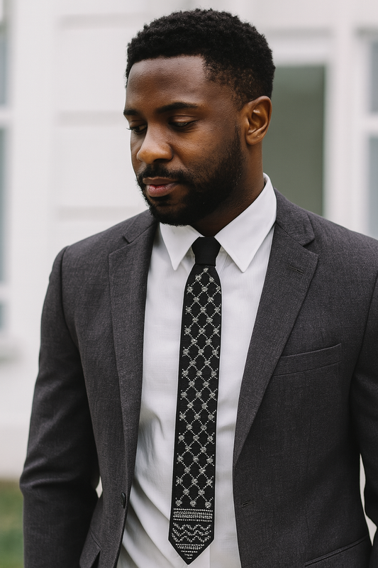 Kufiyah Tatreez Tie