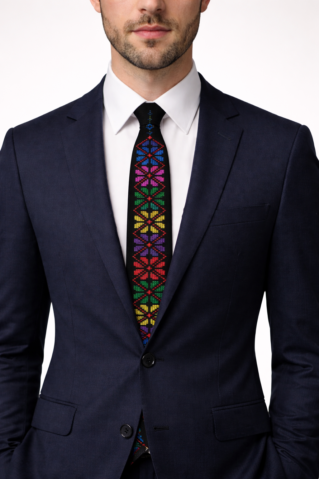 The Mosaic Tatreez Tie